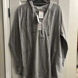 Gray Hooded womens Shirt